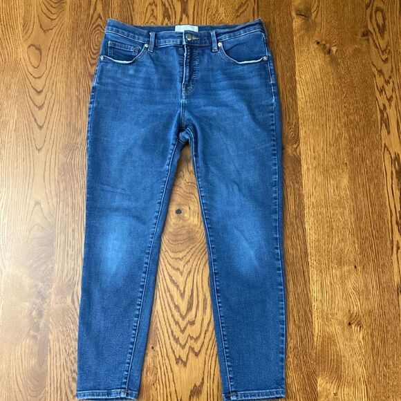 EVERLANE Women's 30 Blue Medium Wash Mid Rise Casual Skinny Ankle Jeans Stretch - Picture 14 of 16